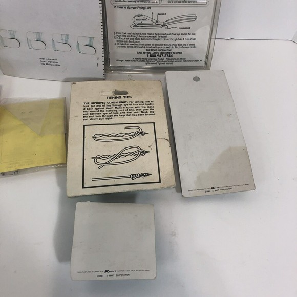 Vintage Fishing Lures Lot Of 9, Popper Bug, Hooks Line Spinners Gliding Naturals - Picture 7 of 8